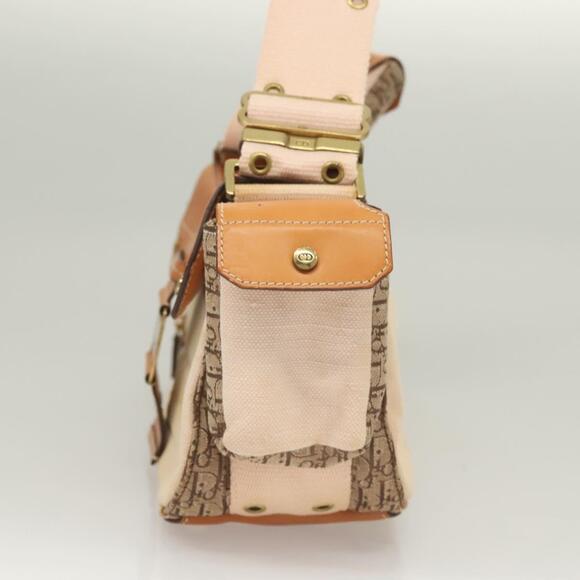 DIOR Trotter Canvas Street Chic Shoulder Bag Brown Gold - Picture 4 of 12